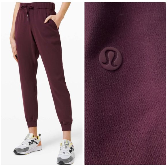 lululemon athletica Pants - women's Lululemon full length drawstring jogger dark purple size 8